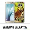 Samsung Galaxy S7 Hülle - Tiger Leaves