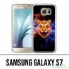 Coque Samsung Galaxy S7  - Tigre Flammes