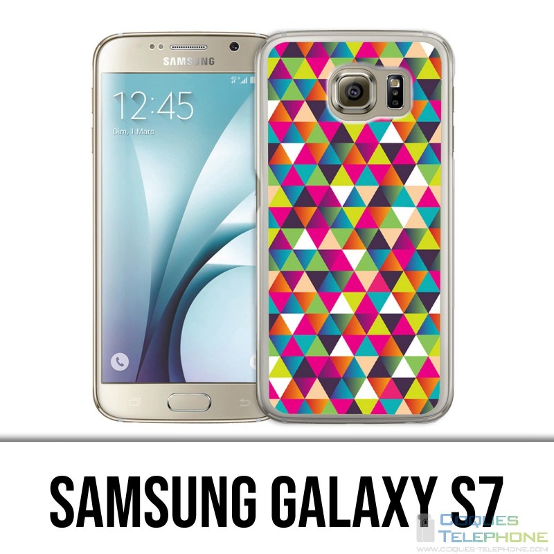 Samsung Galaxy S7 Hülle - Triangle Multicolour