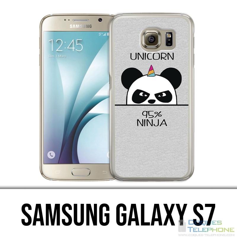 Coque Samsung Galaxy S7 - Unicorn Ninja Panda Licorne