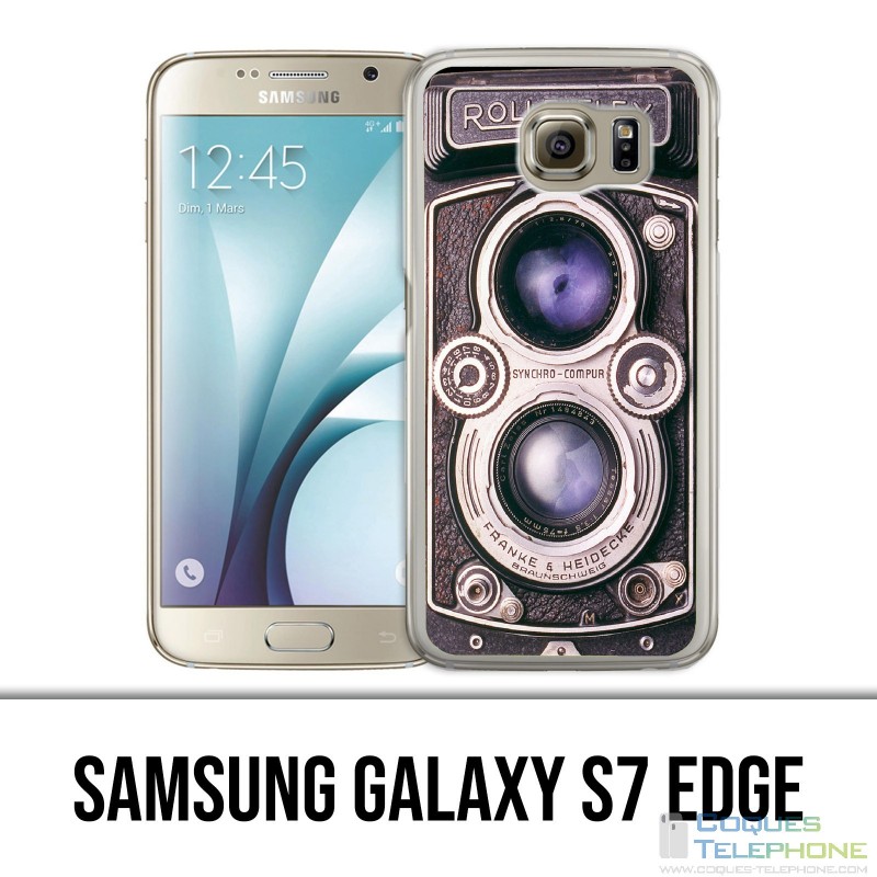 Samsung Galaxy S7 Edge Hülle - Vintage Black Camera