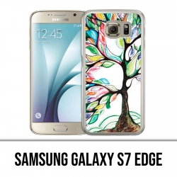 Samsung Galaxy S7 Edge Hülle - Mehrfarbiger Baum