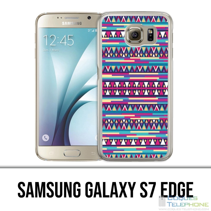 Coque Samsung Galaxy S7 EDGE - Azteque Rose