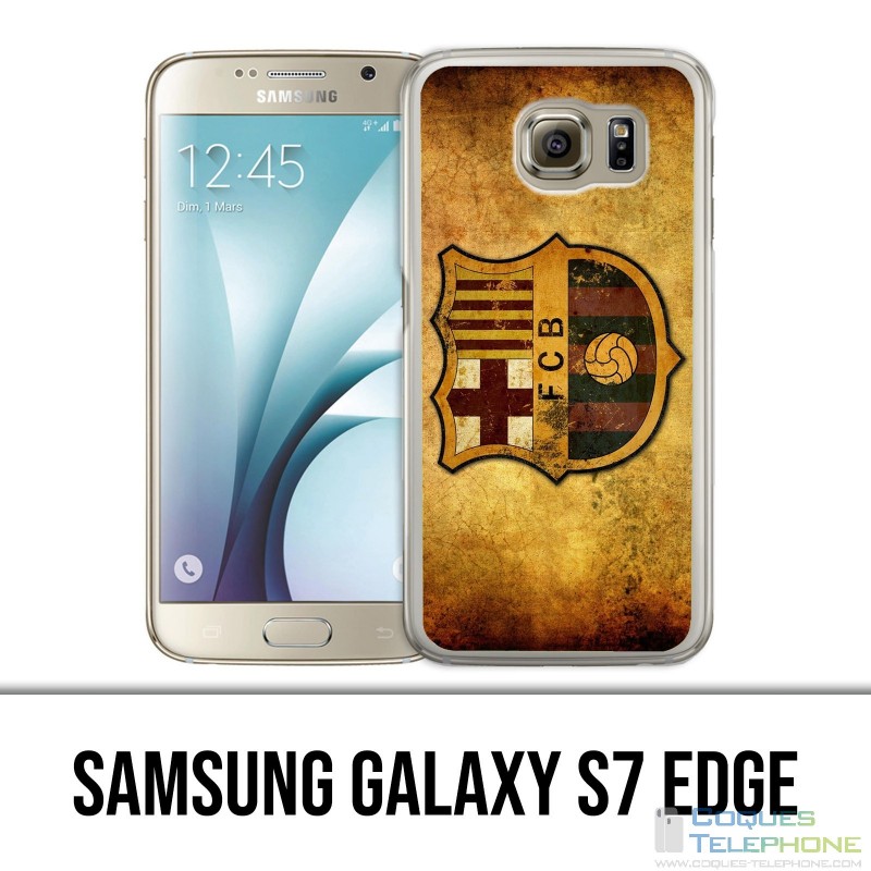 Custodia edge Samsung Galaxy S7 - Barcelona Vintage Football