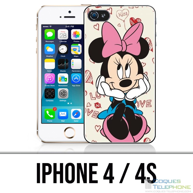 Coque iPhone 4 / 4S - Minnie Love