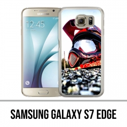 Samsung Galaxy S7 Edge Hülle - Moto Cross Helm