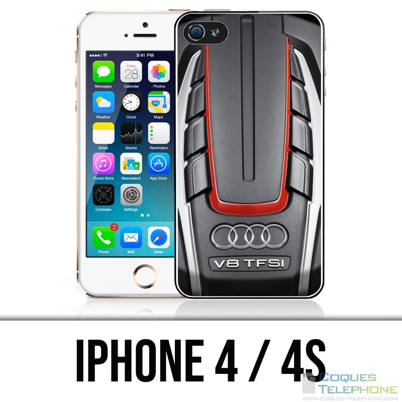 Custodia per iPhone 4 / 4S - motore Audi V8