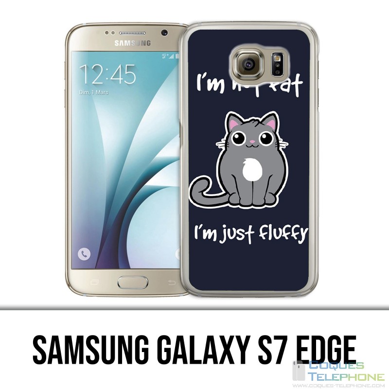 Samsung Galaxy S7 Edge Case - Cat Not Fat Just Fluffy
