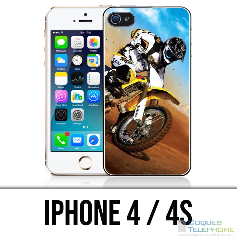 Coque iPhone 4 / 4S - Motocross Sable
