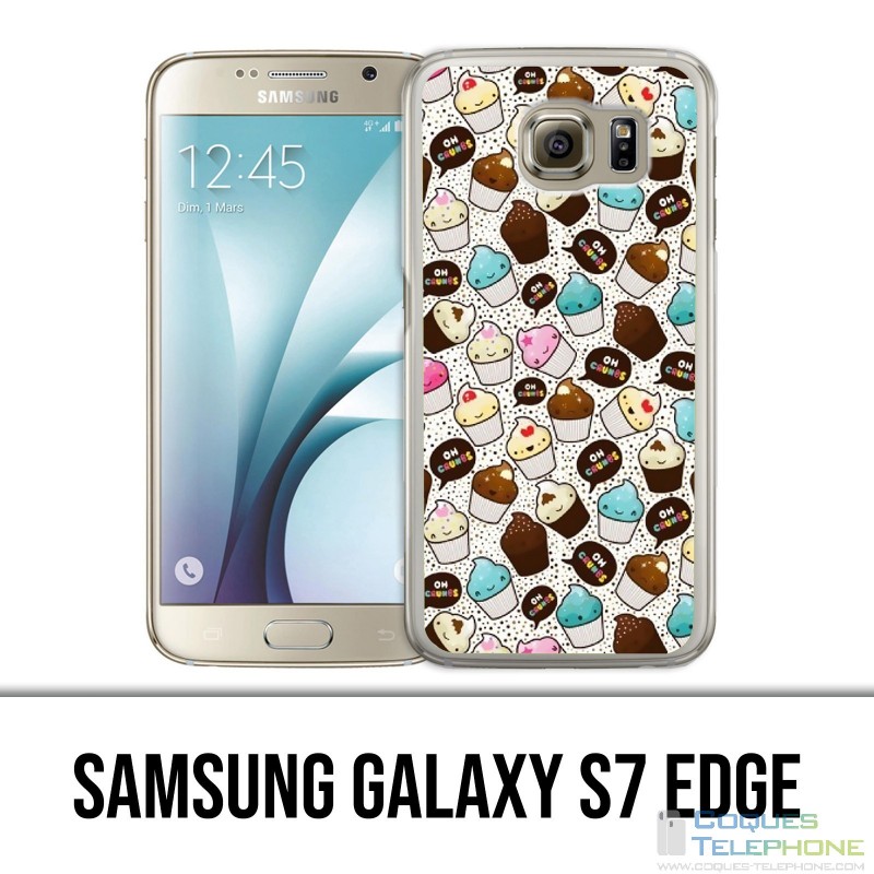 Samsung Galaxy S7 Edge Hülle - Kawaii Cupcake