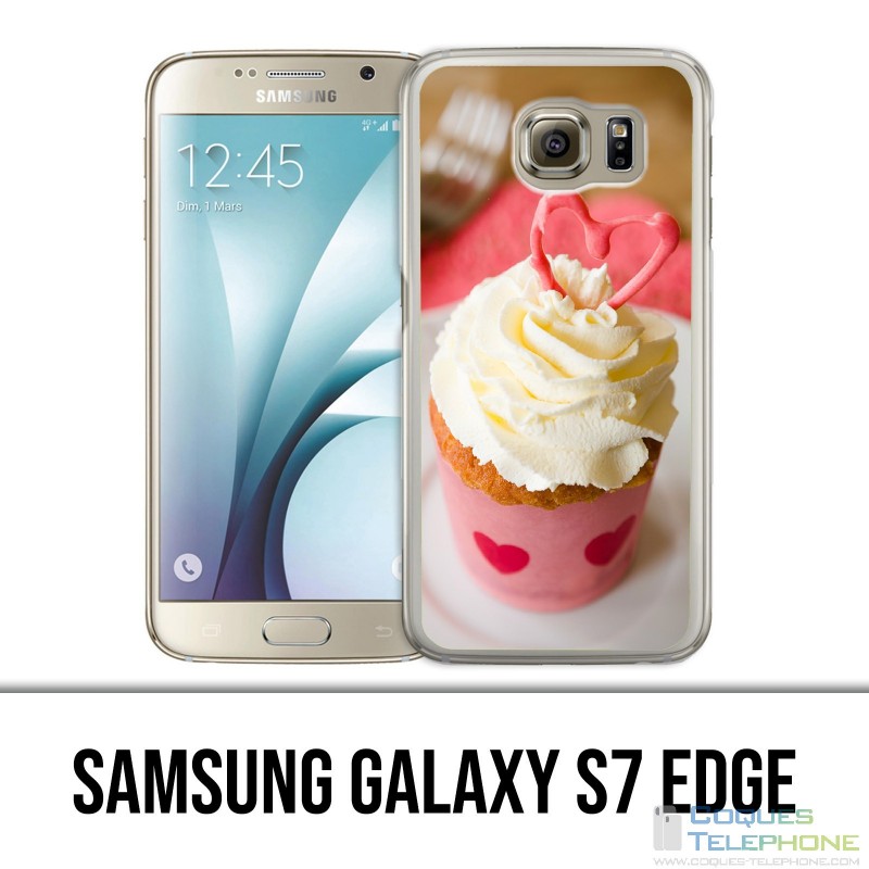 Samsung Galaxy S7 Edge Hülle - Pink Cupcake