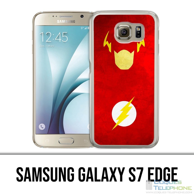 Coque Samsung Galaxy S7 EDGE - Dc Comics Flash Art Design