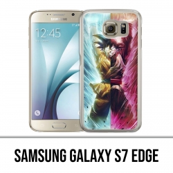 Samsung Galaxy S7 Edge Case - Dragon Ball Black Goku Cartoon