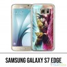 Samsung Galaxy S7 Edge Case - Dragon Ball Black Goku Cartoon