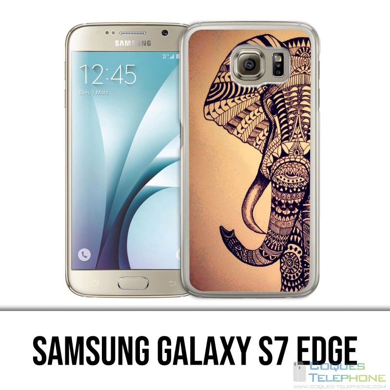 Samsung Galaxy S7 edge case - Vintage Aztec Elephant