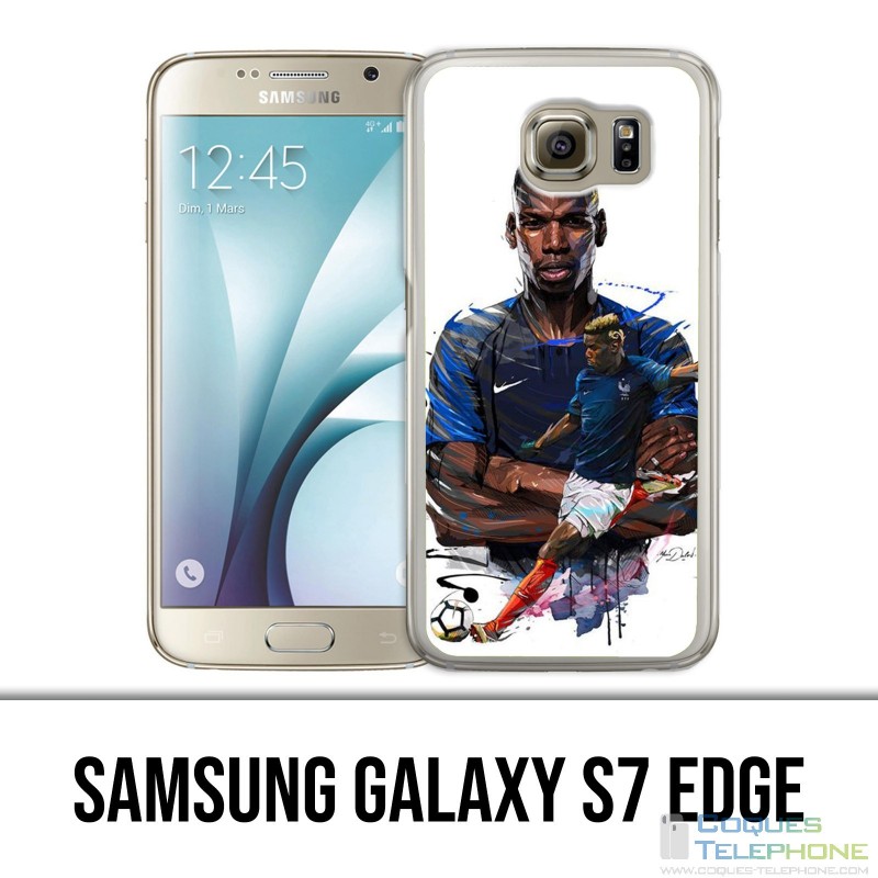 Shell Samsung Galaxy S7 edge - Football France Pogba Drawing