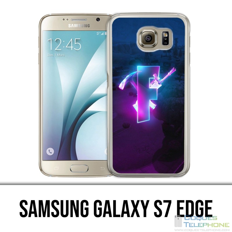 Samsung Galaxy S7 Edge Case - Fortnite logo glow