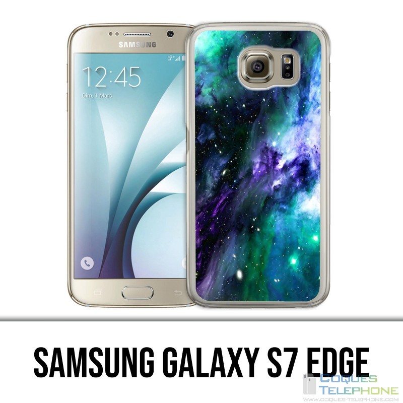 Coque Samsung Galaxy S7 EDGE - Galaxie Bleu