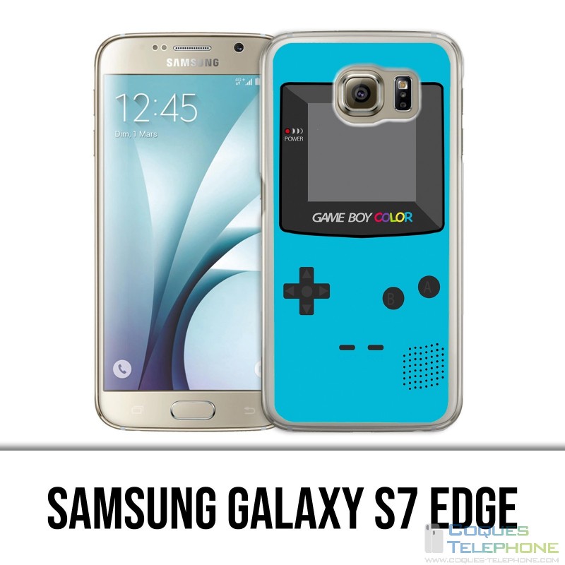 Samsung Galaxy S7 Edge Hülle - Game Boy Farbe Türkis