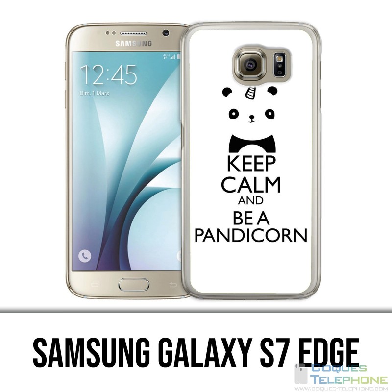 Coque Samsung Galaxy S7 EDGE - Keep Calm Pandicorn Panda Licorne