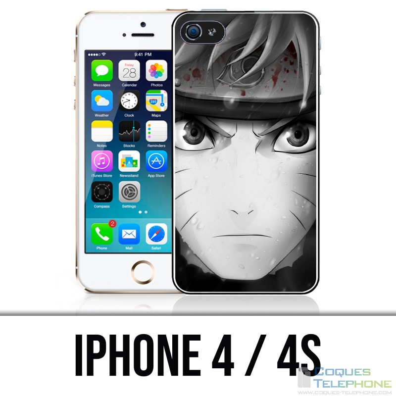 Custodia per iPhone 4 / 4S - Naruto in bianco e nero