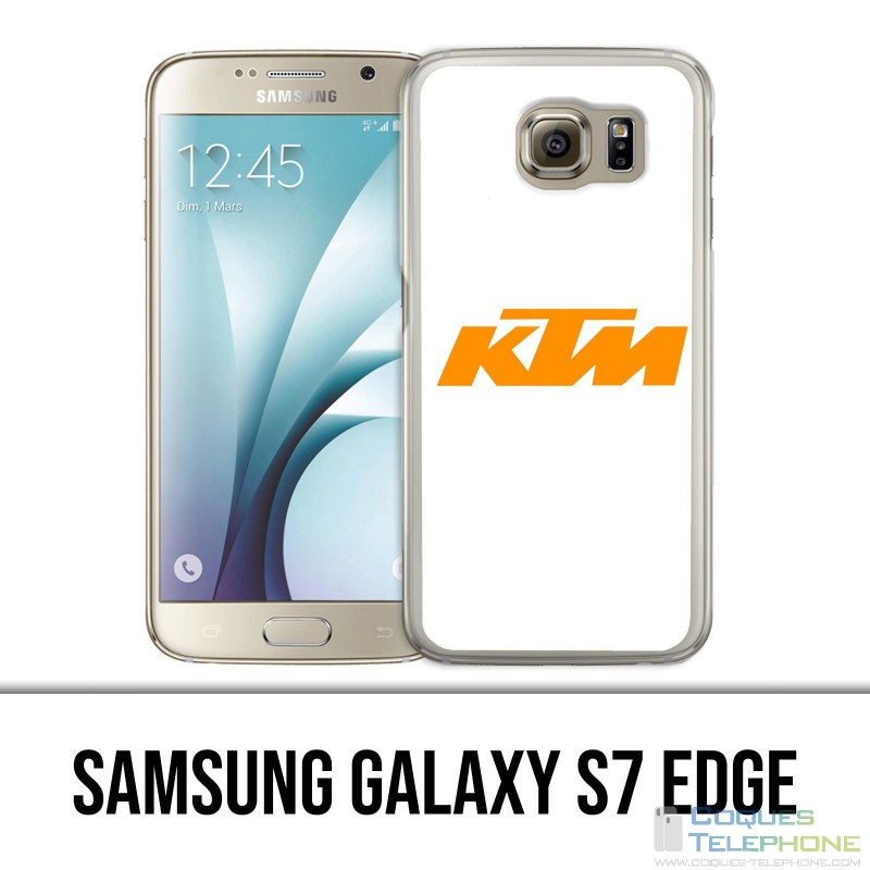 Coque Samsung Galaxy S7 EDGE - Ktm Logo Fond Blanc