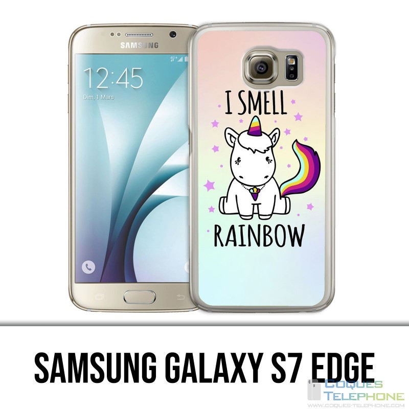 Custodia per Samsung Galaxy S7 Edge - Unicorn I Smell Raimbow