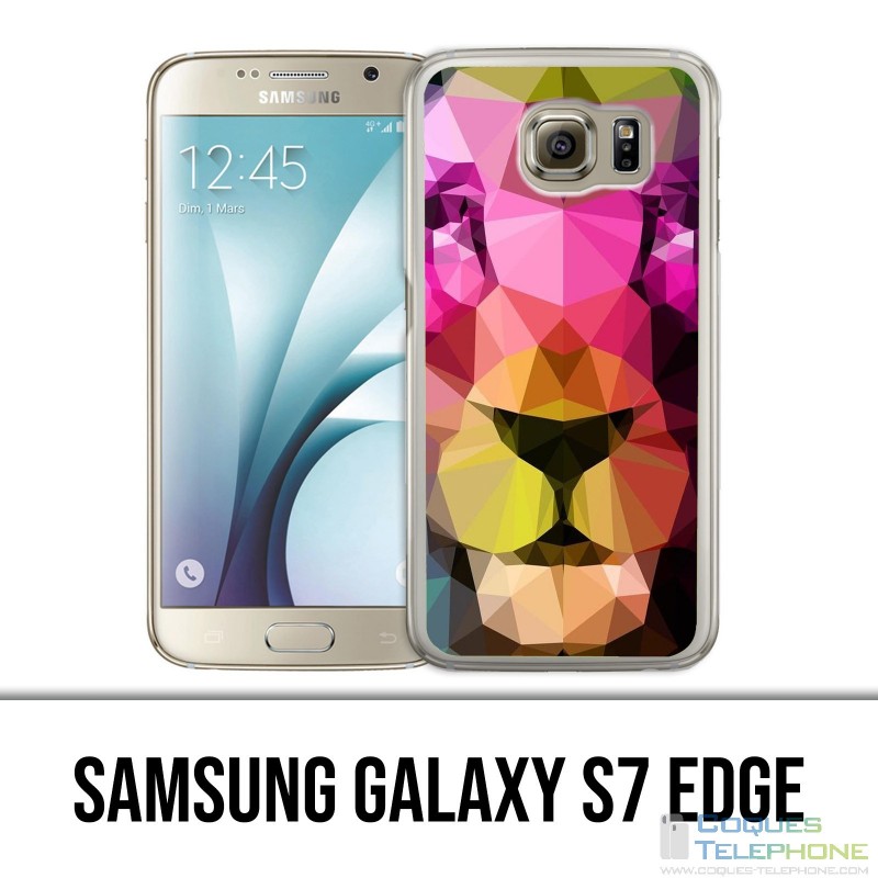 Custodia per Samsung Galaxy S7 Edge - Leone geometrico