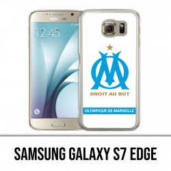 Custodia edge Samsung Galaxy S7 - Logo Om Marseille Blanc