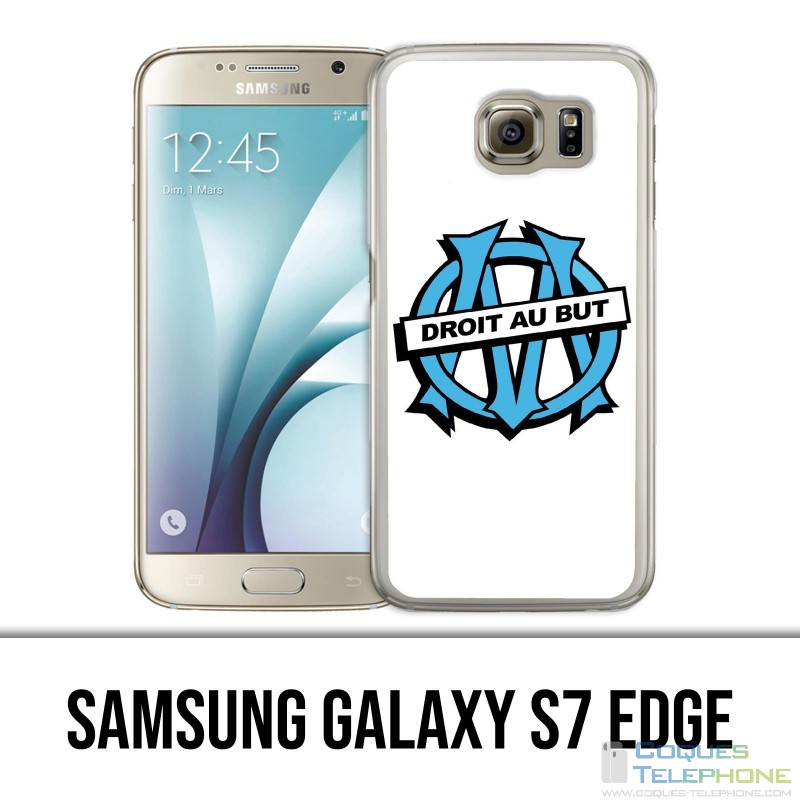 Coque Samsung Galaxy S7 EDGE - Logo Om Marseille Droit Au But