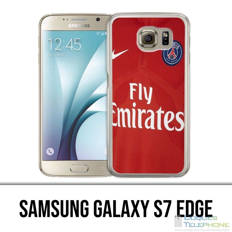 Coque Samsung Galaxy S7 EDGE - Maillot Rouge Psg