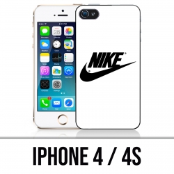 Custodia per iPhone 4 / 4S - Logo Nike bianco