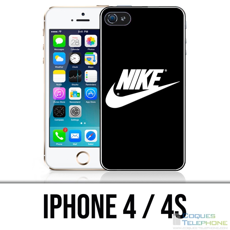 Custodia per iPhone 4 / 4S - Logo Nike nero