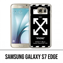 Carcasa Samsung Galaxy S7 Edge - Blanco roto Negro