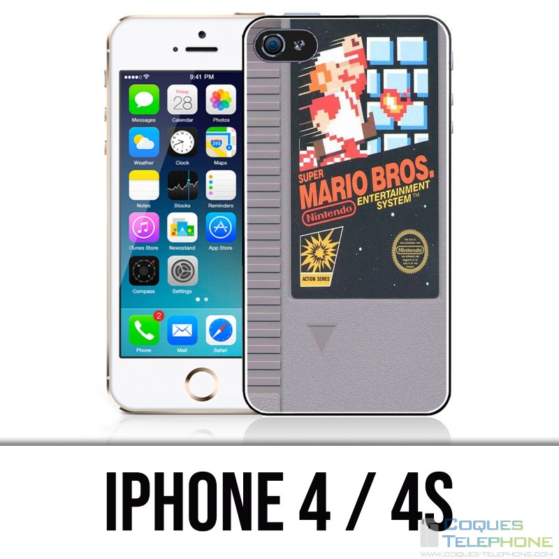 Coque iPhone 4 / 4S - Nintendo Nes Cartouche Mario Bros
