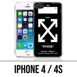 Coque iPhone 4 / 4S - Off White Noir
