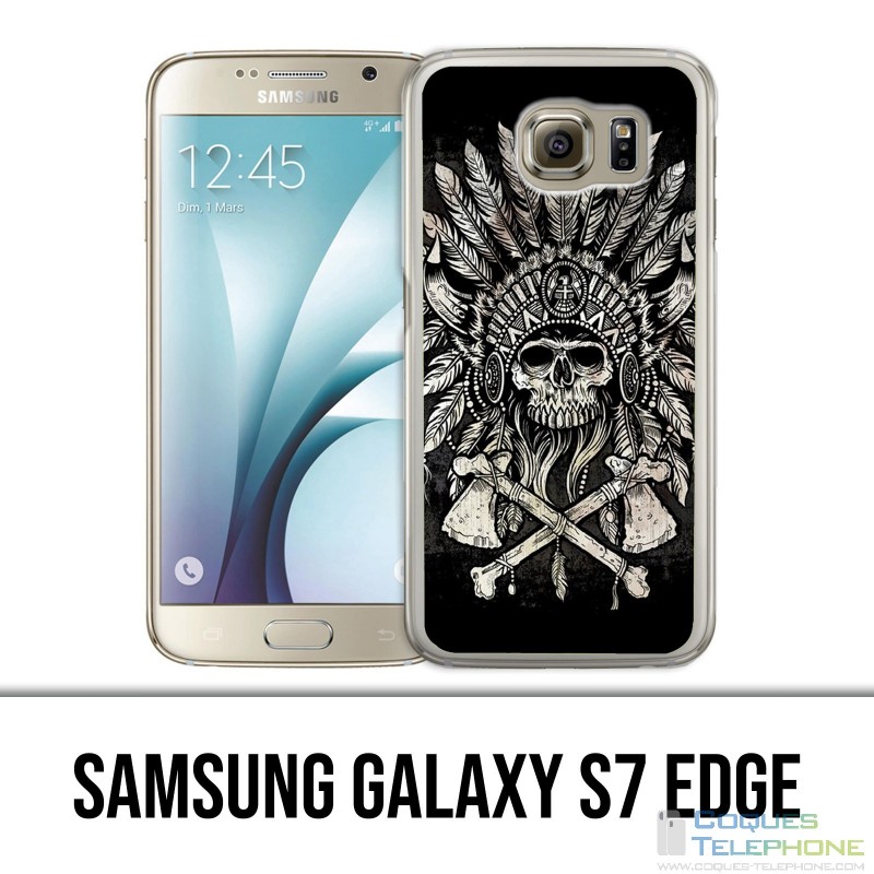 Carcasa Samsung Galaxy S7 Edge - Plumas de cabeza de calavera