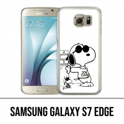 Samsung Galaxy S7 Edge Hülle - Snoopy Black White