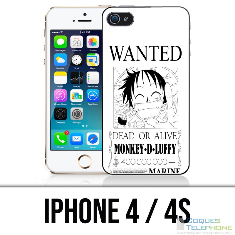 Carcasa iPhone 4 / 4S - One Piece Wanted Luffy