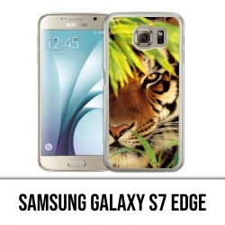 Coque Samsung Galaxy S7 EDGE - Tigre Feuilles