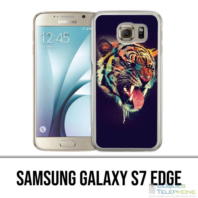 Coque Samsung Galaxy S7 EDGE - Tigre Peinture