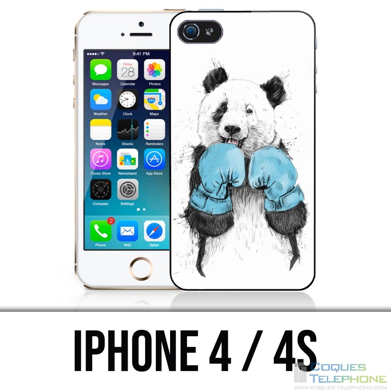 Coque iPhone 4 / 4S - Panda Boxe
