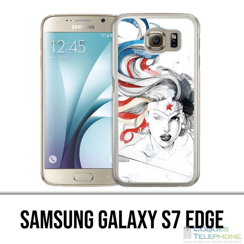 Funda Samsung Galaxy S7 Edge - Diseño de arte de la Mujer Maravilla