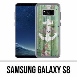 Funda Samsung Galaxy S8 - Ancla marina de madera