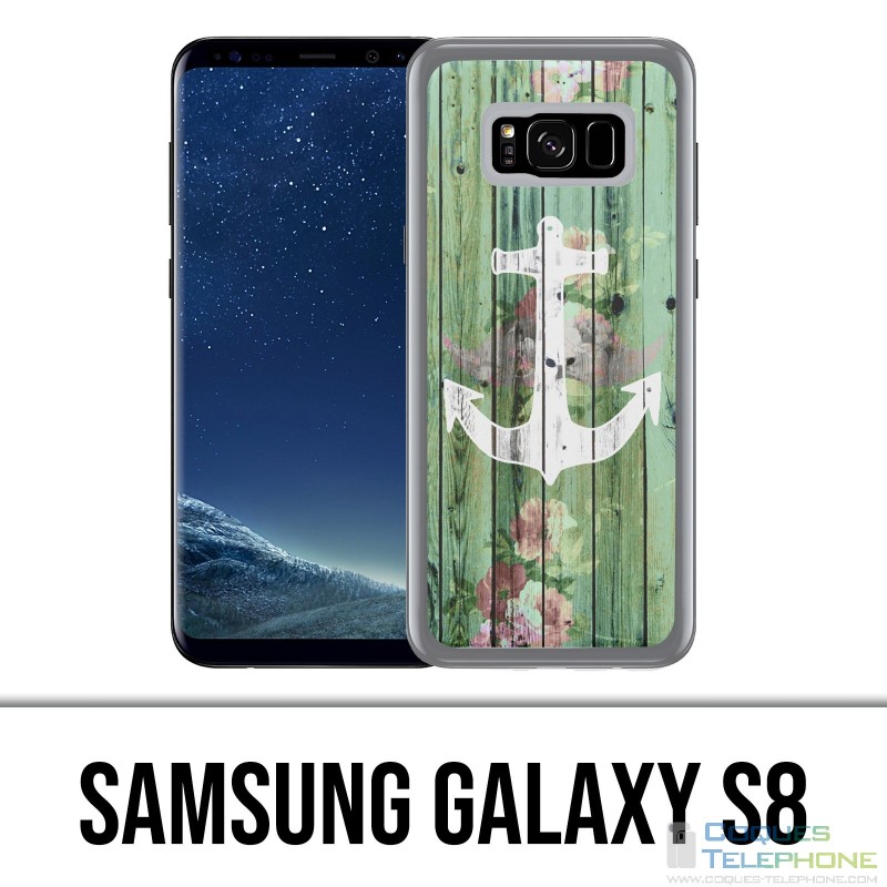 Coque Samsung Galaxy S8 - Ancre Marine Bois