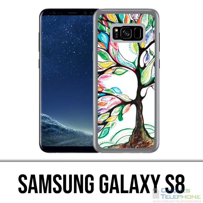 Samsung Galaxy S8 Hülle - Mehrfarbiger Baum
