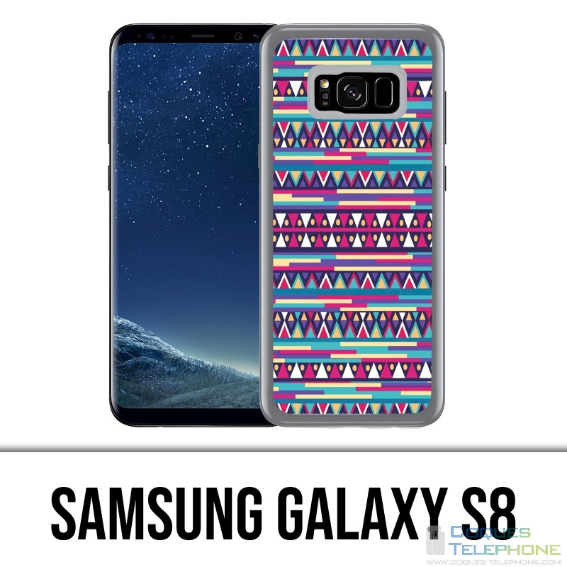 Samsung Galaxy S8 Case - Pink Azteque