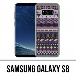 Samsung Galaxy S8 Hülle - Purple Azteque