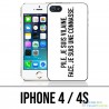 Funda para iPhone 4 / 4S - Batería Vilaine Face Connasse