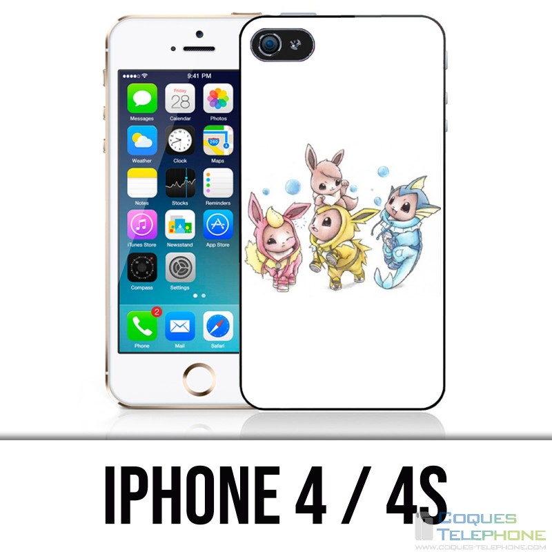 Coque iPhone 4 / 4S - Pokémon bébé Evoli évolution